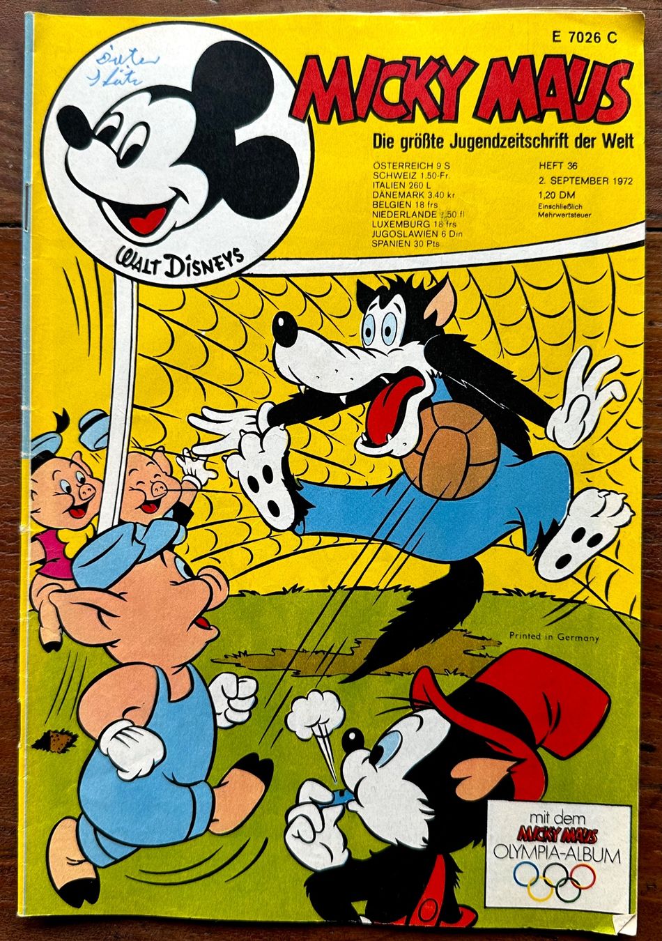 Comics: Micky Maus Nr. 36   2.9.1972, hunderte Comics ab 1.- – Gebraucht aus Seltisberg von quadartswiss