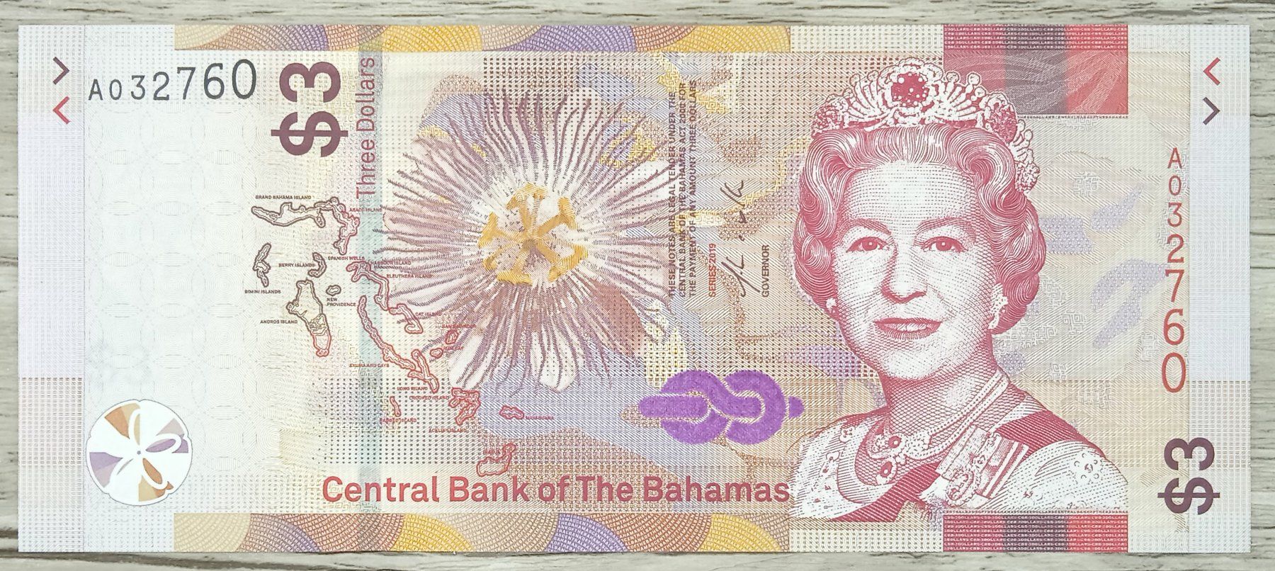 Banconote: Bahamas 3 Dollars Serie A UNC – Nuovo (secondo la descrizione) da Cousset venduto da Patricio77