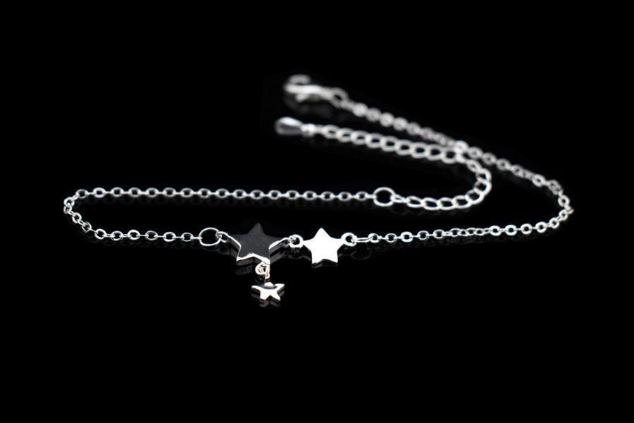 Bracciali & Braccialetti: silber fusskette mit sternen – Nuovo e nell'imballaggio originale da St. Gallen venduto da yatoot26 1