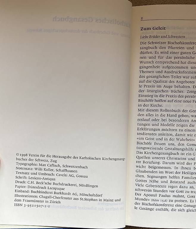 Libri: Katholisches Gesangbuch der Schweiz – Usato da Maur venduto da chr_x8zv 2