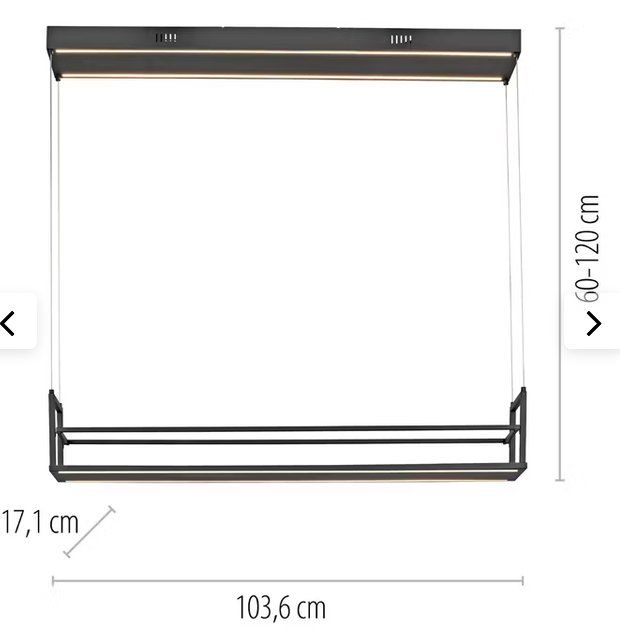Lampadari & plafoniere: LED Pendelleuchte schwarz, Ablagefläche, Memoryfunktion – Nuovo e nell'imballaggio originale da Dottikon venduto da Patrick110882 3