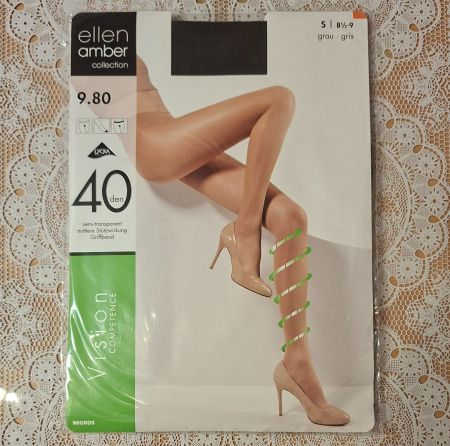 Ellen Amber Vision Competence Strumpfhose 40den Gr.S Grau