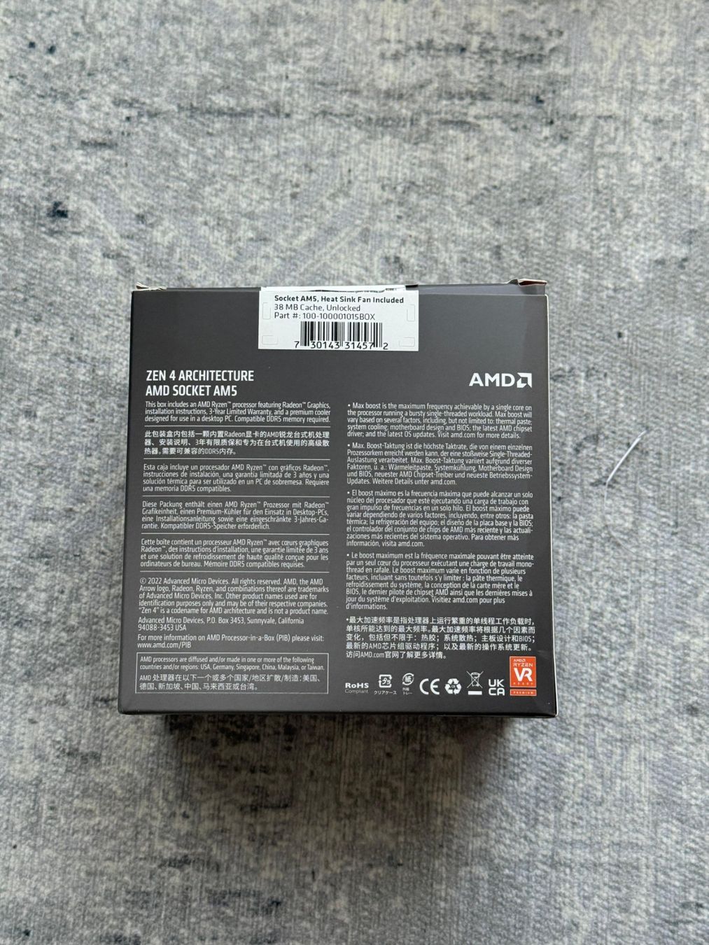 Amd Componenti elettronici: AMD Ryzen 5 7600 CPU – Usato da Zürich venduto da Kauffix 5