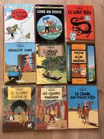 Lot de 9 albums BD TINTIN ancien