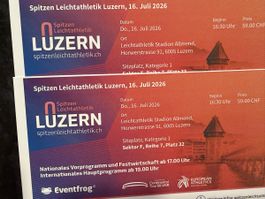 Spitzen Leichtathletik Luzern 16. Juli 2026 Sitzplatz 1