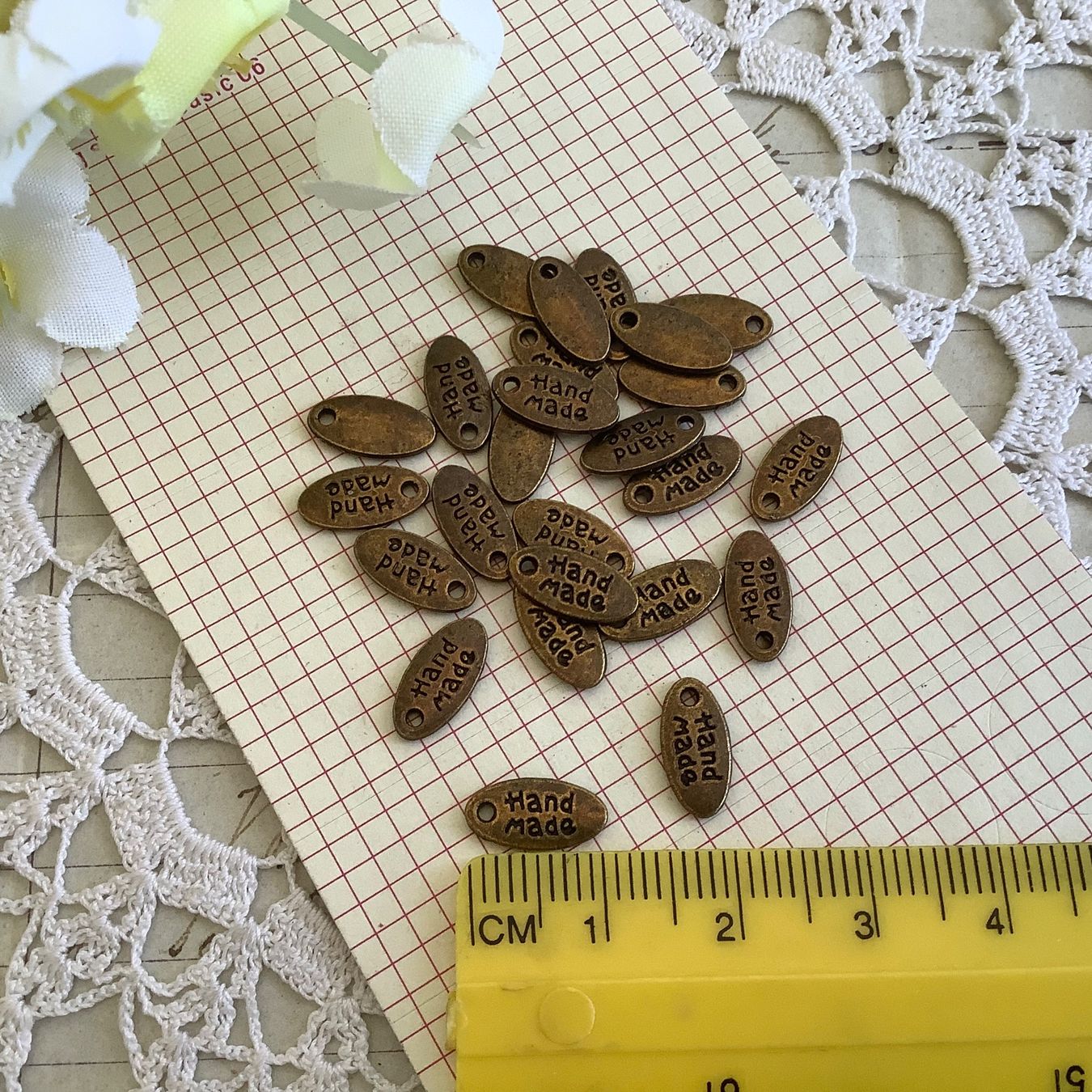 Ciondoli: 25x Anhanger Handmade Look Bronze – Nuovo (secondo la descrizione) da Meyrin venduto da laservette99 1