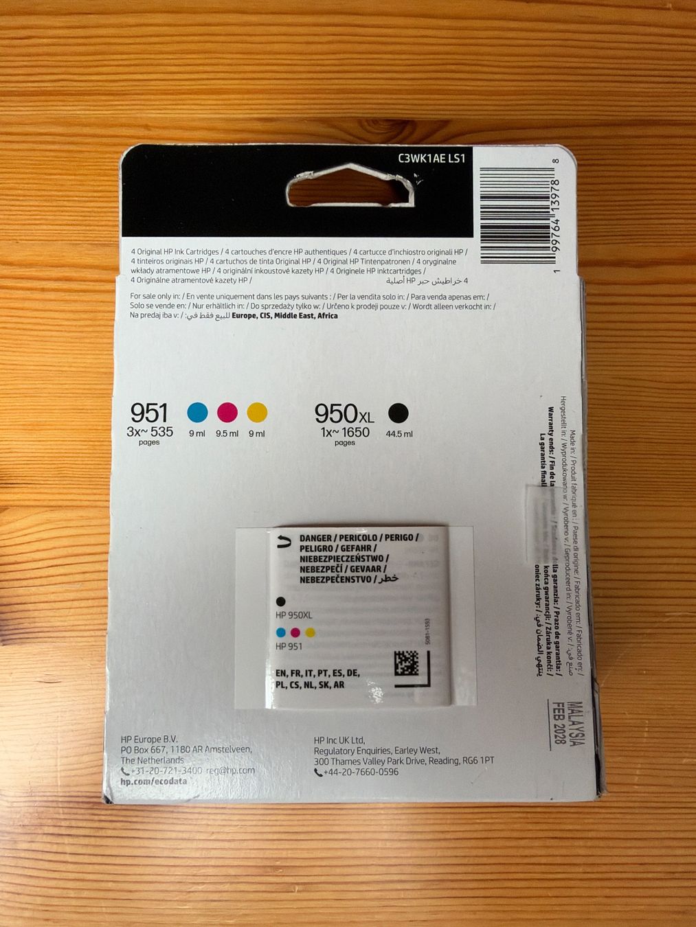 Druckerpatronen Hewlett Packard 950XL 951 4er-Set neu (Neu (gemäss ...