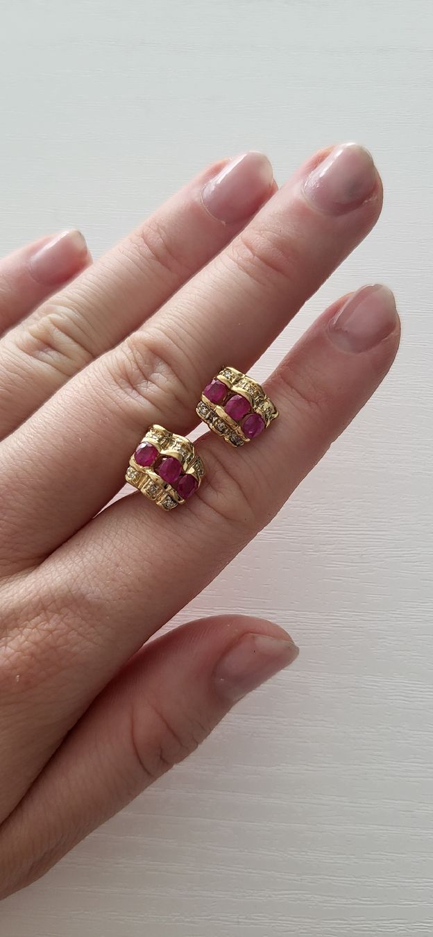 Ohrringe & -stecker: Edle Diamantohrstecker mit Rubinen – Neu (gemäss Beschreibung) aus Unterägeri von Altgoldschmuck 8