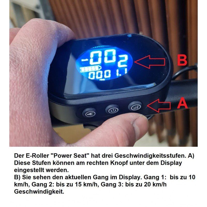 Scooter: E-Scooter POWER SEAT, 20 km/h – Nuovo e nell'imballaggio originale da Allschwil venduto da Pc-Expert 2