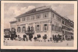 #Hotel z. Roten Haus,Brugg AG ,Kutsche, Oldtimer ,gel.1918