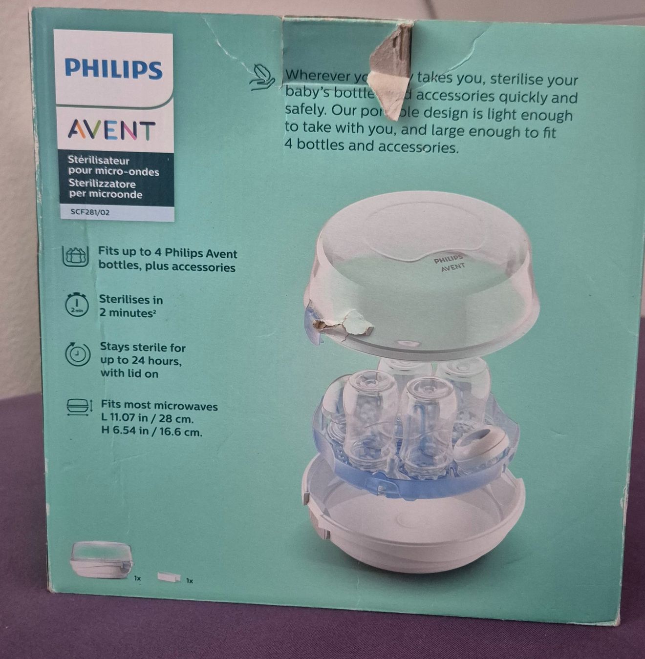 Philips Pasti del neonato: Philips Avent Mikrowellen-Sterilisator – Usato da Bassersdorf venduto da Janine06 2