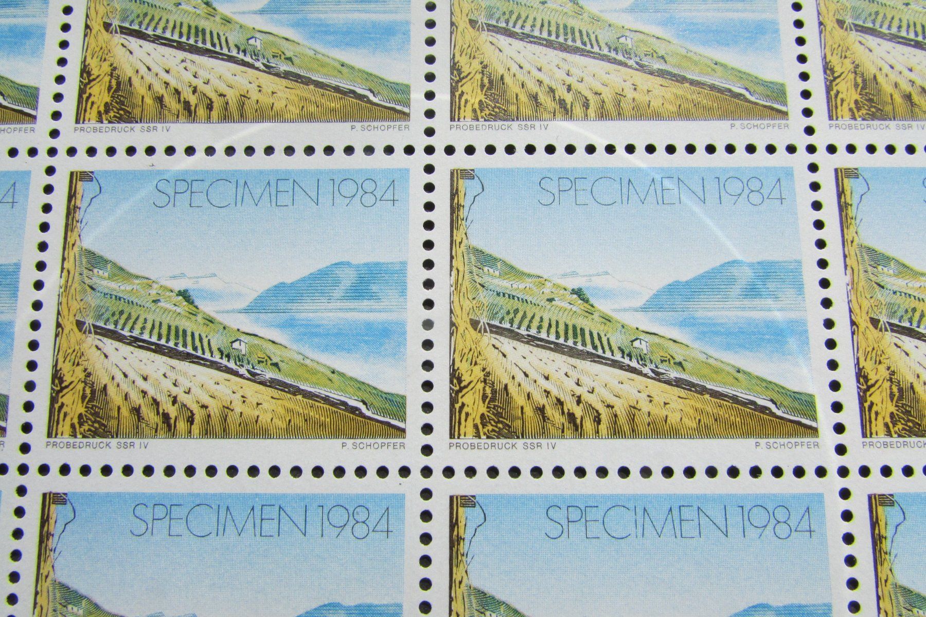 Tutti i francobolli: 1984, Lac Leman, Bogen, Druckzufälligkeit – Nuovo (secondo la descrizione) da Wollerau venduto da Brifmar 1
