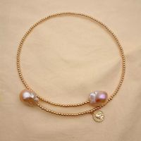 Lila Barock Perle Halskette Echt Collier Perle pourpre Vrai