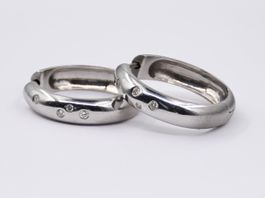 Weissgold Ohrringe mit Brillanten