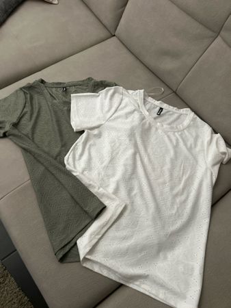 Shirts von Chicoree als Set, Grösse L, weiss und khaki, NEU