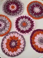 Gehäkelte Coaster Untersetzer 'Jubilee' Boho handgemacht