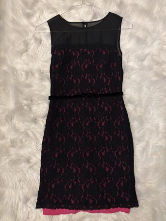 Cocktailkleid (schwarz/pink)