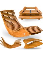 Sonnenliege Klappbar Wetterfest Holz 160kg Belastbarkeit
