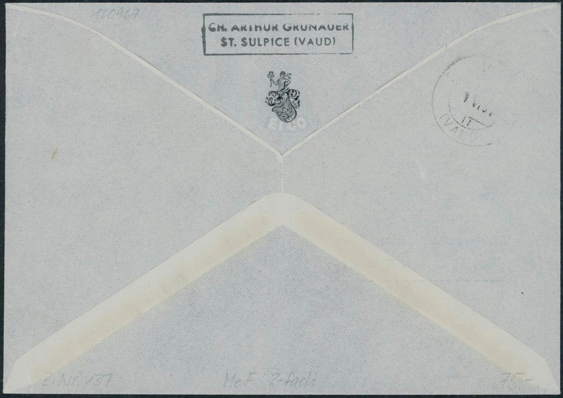Tutti i francobolli: 1950 - Pro Juventute - Express R Brief - MeF – Usato da Schindellegi venduto da leecollect 1