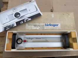 %Hirlinger Präzisions-Glasmassstab 1/10mm Teilung