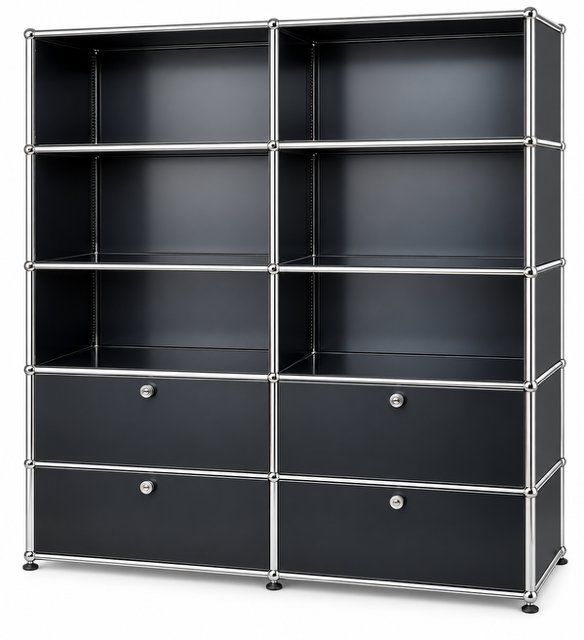 USM Regale: USM Haller Regal, schwarz, gebraucht – Gebraucht aus Lenzburg von Buerokonz