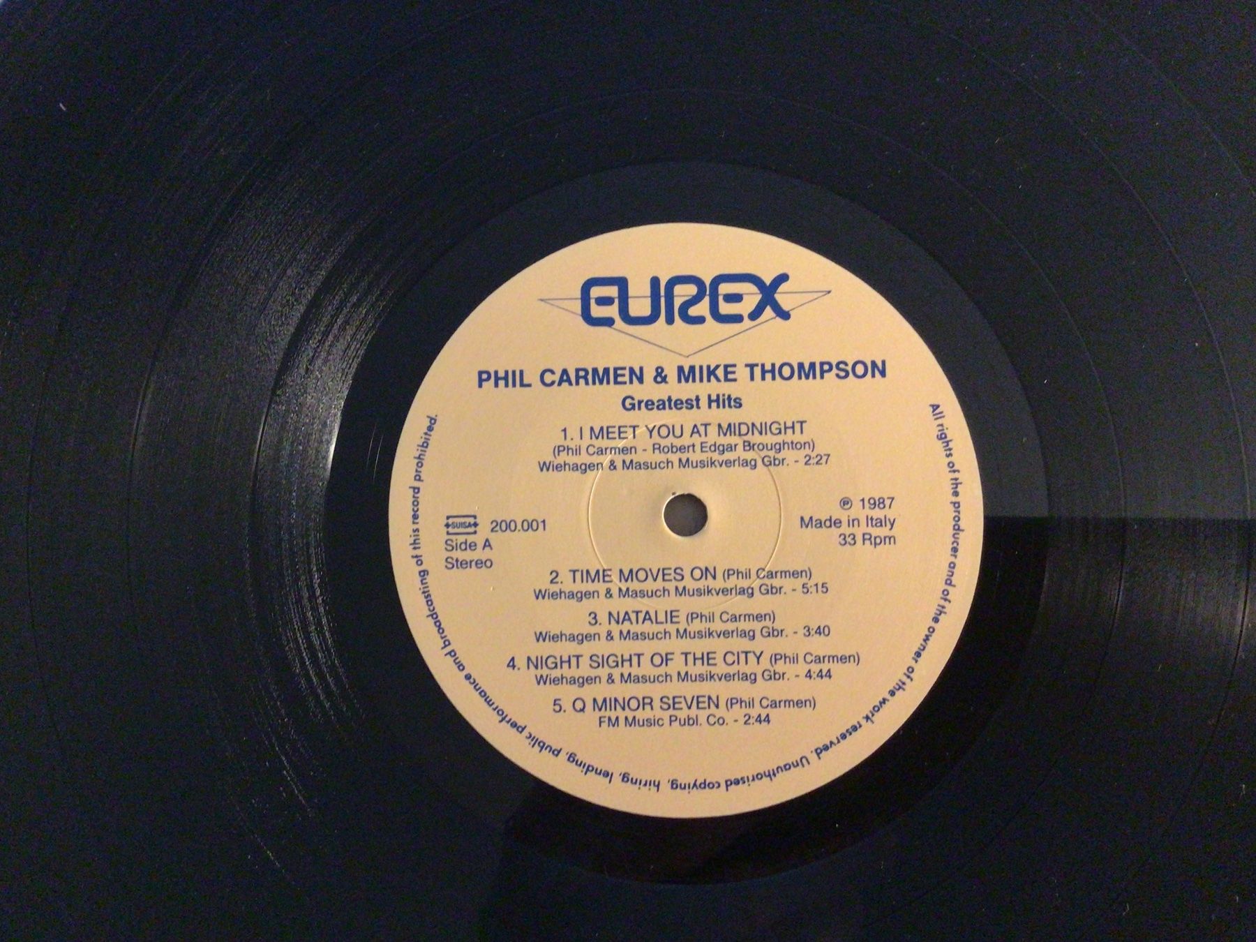 Schallplatten: PHIL CARMEN, MIKE THOMPSON, Greatest Hits, LP 1988 – Gebraucht aus Steinach von Quarkie 2