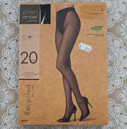 Ellen Amber Recycled 20den Strumpfhose Gr.L Schwarz