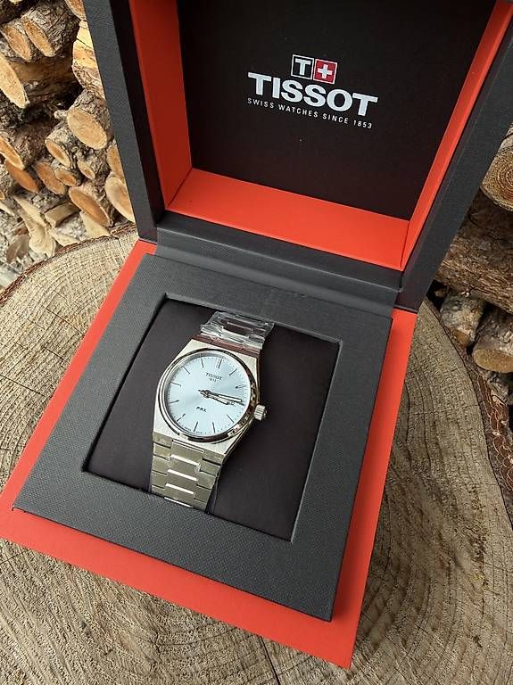 Orologi: Tissot PRX 35mm Hellblaues – Nuovo e nell'imballaggio originale da Monthey venduto da Vladlen3520