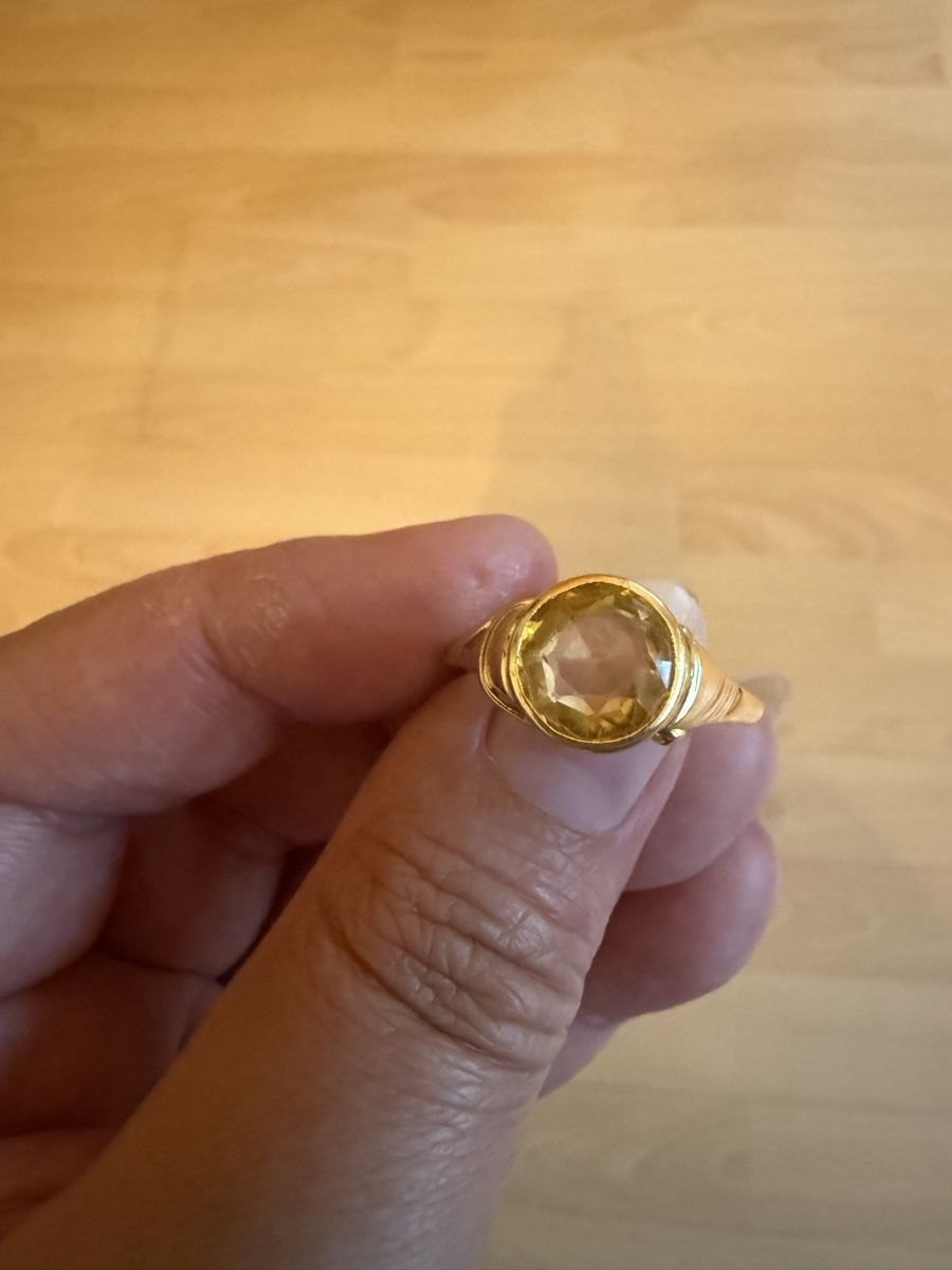 Anelli: Gold Ring (Citrin oder gelber Saphir) – Usato da Zürich venduto da Supron01 4