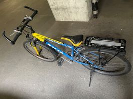 Jugendvelo Racer Snake blau gelb gebraucht, guter Zustand