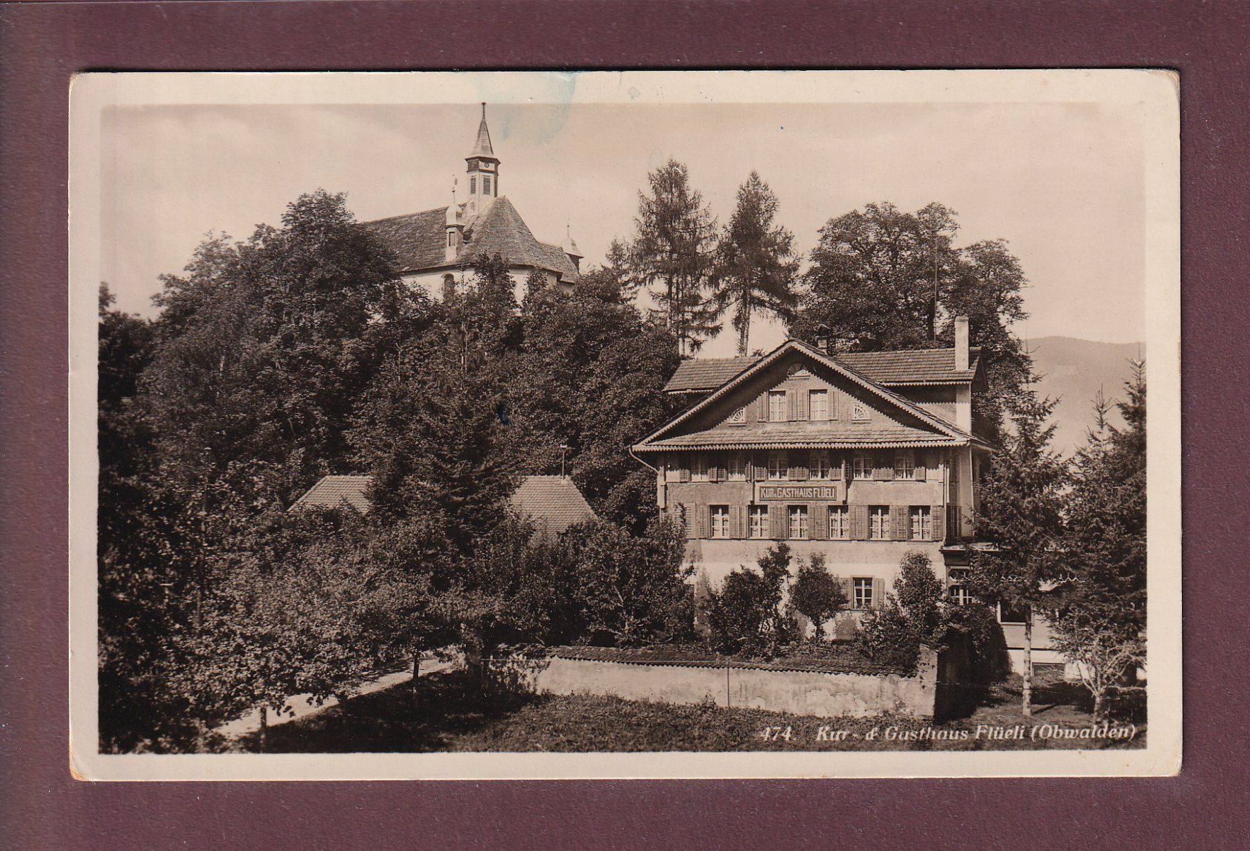 Cartoline postali: Gasthaus FLÜELI – Usato da Pully venduto da nicecards