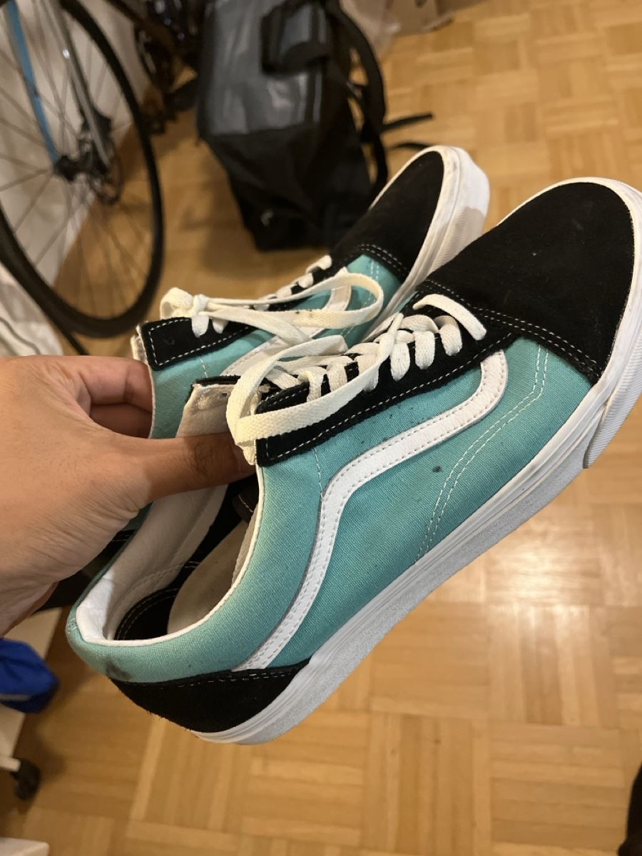 Scarpe da uomo: Turquoise & Black Canvas Sneakers - Size EU44 – Usato da Vevey venduto da jia_x2w7 2