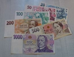 Lot ++ 6 alte Banknoten aus Tschechien ab 1993