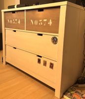 Kinder Bücherregal und Kommode BOPITA / Echtholz