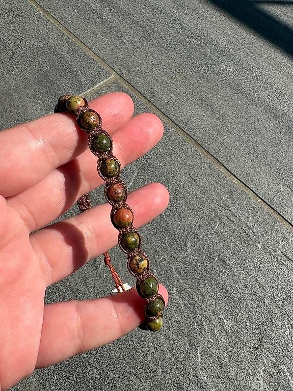 Bracciali & Braccialetti: Bracciale macrame con Unakite  – Usato da Salorino venduto da Ann_db