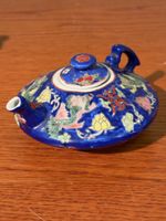 Vintage Chinese Blue Porcelain Teapot - Unique Design!