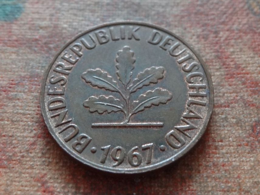 Tutti le monete: DEUTSCHLAND 2 Pfennig 1967 – Usato da Romanel-sur-Lausanne venduto da Swift13