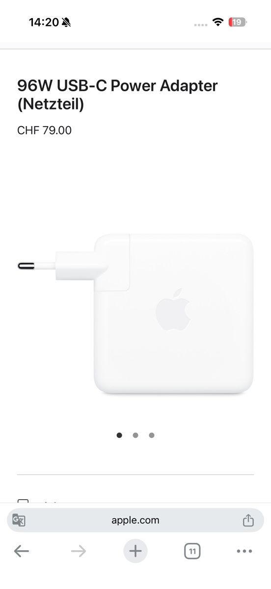 Apple Unità & Adattatore: Original Apple 96W USB-C Power Adapter used – Usato da Zürich venduto da sha_vw65
