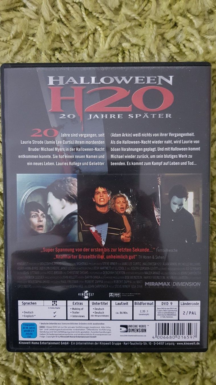 Tutti i DVDs: H20 - Halloween 20 Jahre später – Usato da Dornach venduto da Letizia1987 1