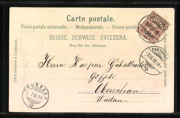 Cartoline postali: Litho Rorschach, Hafenpartie im Mondsche – Usato da Berlin venduto da bartko-reher 1