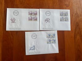 CH 1983 FDC Tierkreis  4er-Block Serie (R546)