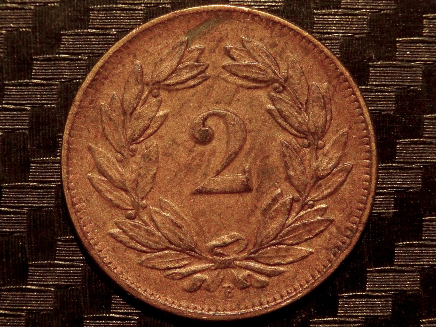 Tutti le monete: 1908 - 2 cts. 1.00 Mio.!!! 2.49gr!!! – Usato da Courgenay venduto da ZubR237 1