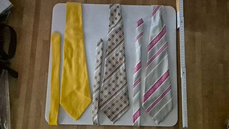 Vintage Herren Krawatten 11 Polyester & Seide