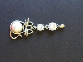 pendentif en argent 925 motif chat