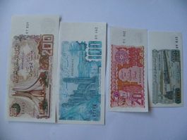 Algerien 10–200 Dinar, 4er-Set, 1982/1983, Unzirkuliert