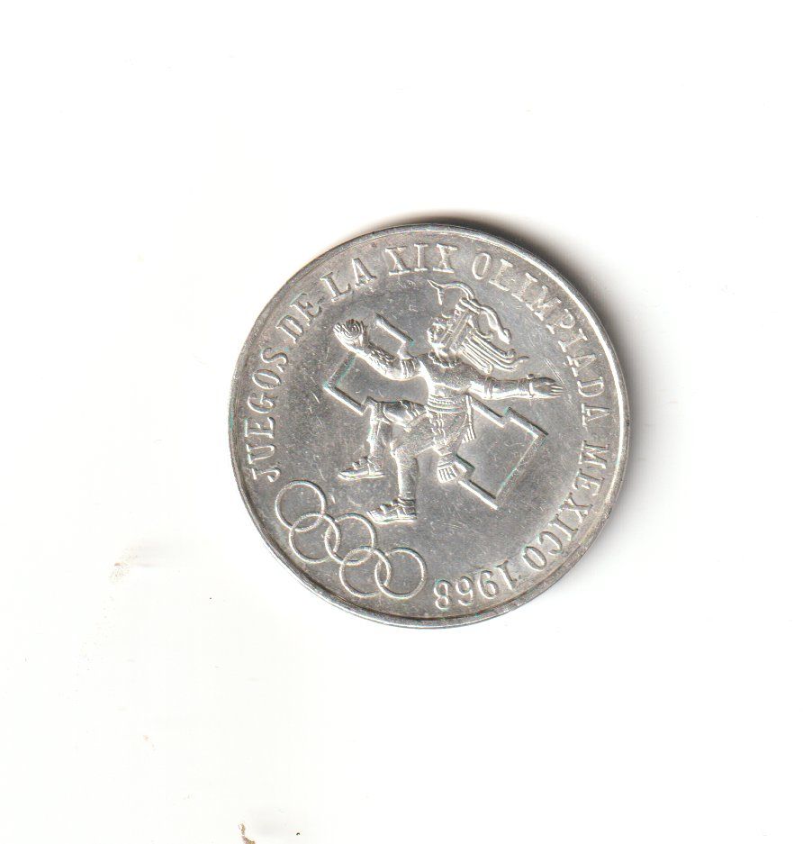Tutti le monete: 25  Ley Olympiade Mexico 1968  Silber – Usato da Minusio venduto da Mer66