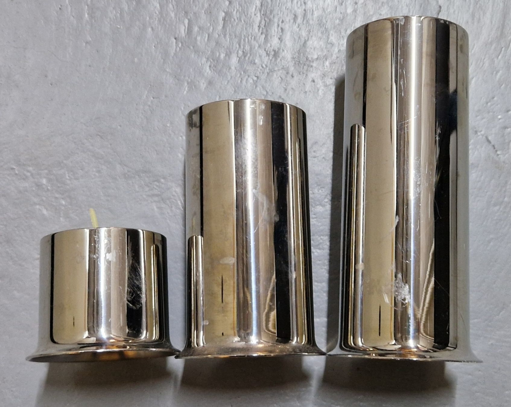 Portacandele: 3er Set Kerzenständer aus Metall – Usato da Gasel venduto da sale65