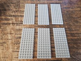 lego 3456 lot de 6 pièces Light Bluish Gray Plate 6 x 14