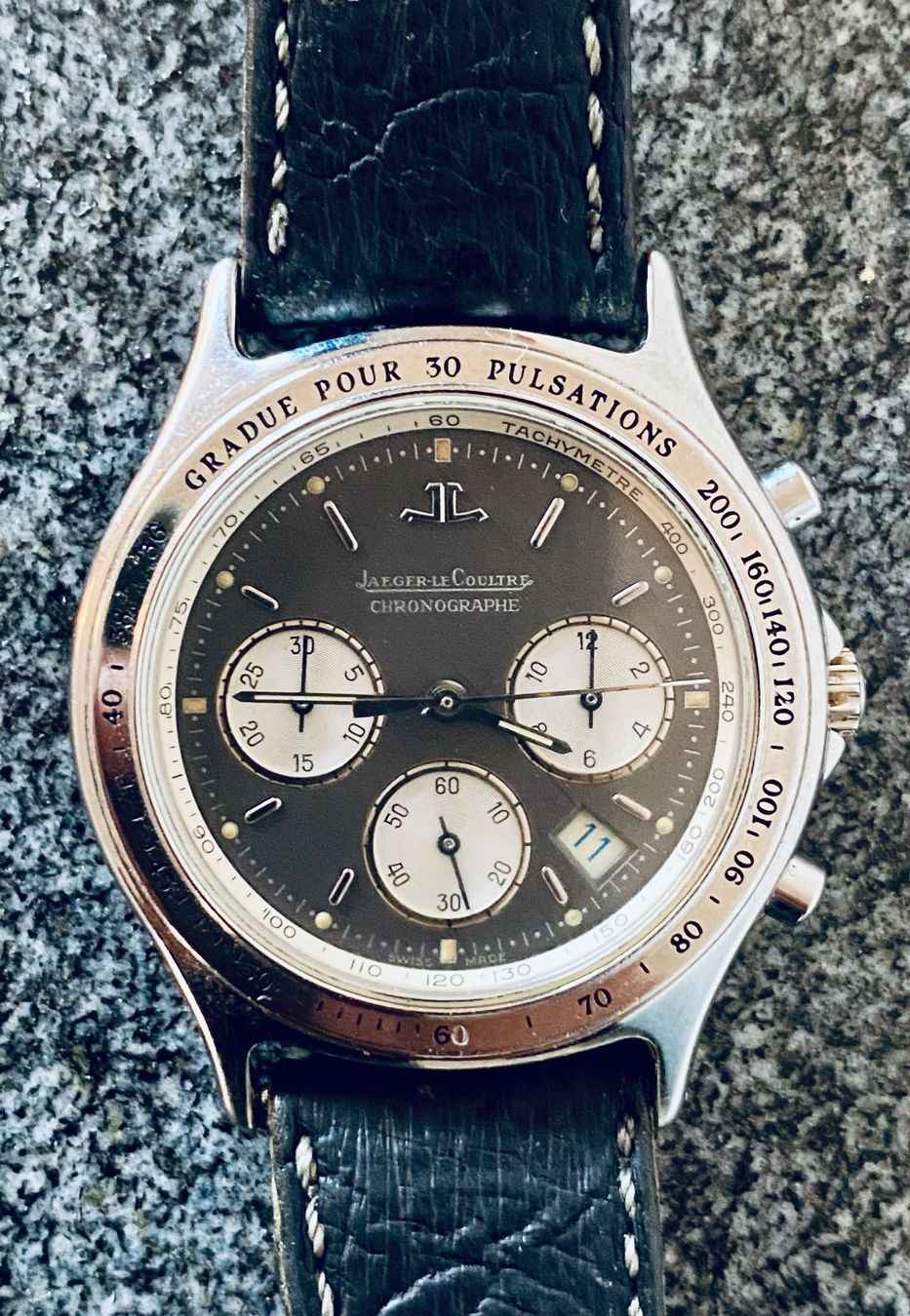 Jaeger-Lecoultre Orologi: Jaeger LeCoultre Chronograph Heraion Grey ref. 115.8.31 – Usato da Küsnacht ZH venduto da Pedramy