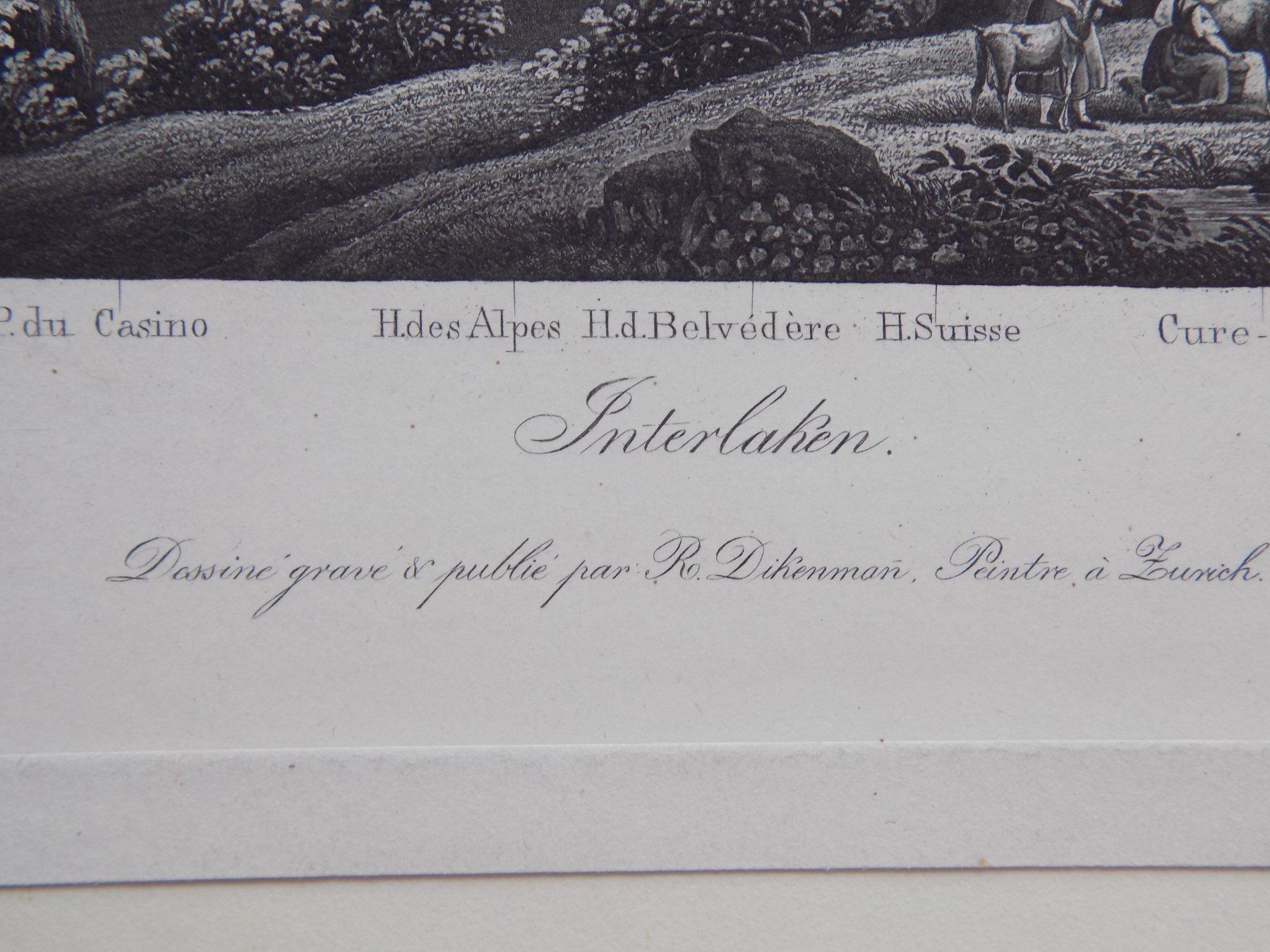 Gravures: Interlaken feine Ansicht von Dikenmann – D'occasion à Risch par Rischli15 2